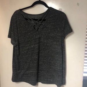 Cute lace up like T-shirt